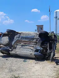 Gaziantep'te takla atan otomobildeki 7 yaşındaki çocuk hayatını kaybetti