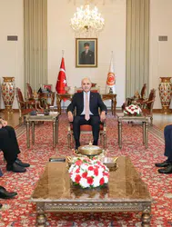 TBMM Başkanı Kurtulmuş ile Yeni Yol Partisi Grup Başkanı Ekmen görüştü