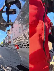 Kocaeli'de trafikte tartışma : Sürücü, motokuryeye saldırdı