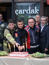 Safranbolu'da yangın ihbarına giden itfaiye ekibi sürprizle karşılaştı