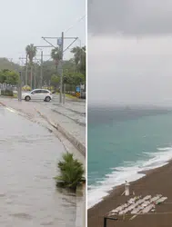 Antalya'da Sağanak ve Fırtına Hayatı Olumsuz Etkiledi