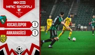 Kocaelispor ve Ankaragücü 1-1 berabere kaldı