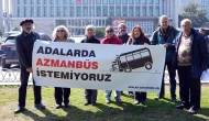 Adalılardan İBB önünde eylem: Elektrikli minibüslere hayır!