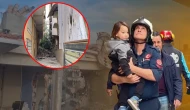 İstanbul'da riskli bina yıkıldı: Beton askıda kaldı, 4 bina boşaltıldı!