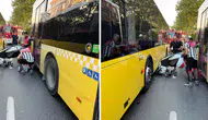 Eyüpsultan’da peş peşe motosiklet kazası! İETT otobüsleri iki ayrı kazaya karıştı