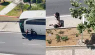 Sokak ortasında dehşet anları: 2 çocuk darp edildi