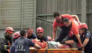 Antalya'da kırım makinesine düşen işçinin iki bacağı koptu