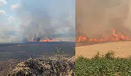 Çanakkale'de yangın: Tarım arazi alev alev yandı!