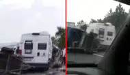 Mersin'de karavan minibüsü kamyonete çarptı: Ölü ve yaralılar var