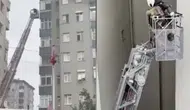 Üsküdar'da 10 katlı apartmanda yangın: 4 kişi mahsur kaldı!