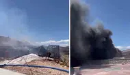 Adıyaman'da inşaat alanında panik: Konteyner küle döndü!