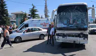 Kütahya'da işçi servisi ile LPG tankı çarpıştı: 35 yaralı var!