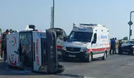 Antalya'da hasta taşıyan ambulans kaza yaptı! 2 sağlık görevlisi yaralandı