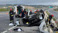 Kuzey Marmara Otoyolu'nda kahreden kaza! Otomobil takla attı: 1 ölü, 4 yaralı