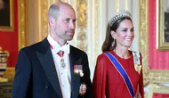 Kate Middleton kraliyete geri döndü! Devlet ziyafetinde Prenses Diana'nın tacını taktı