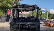 Ankara'da korku dolu anlar: Seyir halindeki midibüs alev aldı!