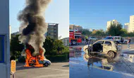 Diyarbakır'da bir sürücü, muayeneden geçemeyen aracını yaktı