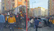 Diyarbakır'da otomobil, yolcu indiren taksiye çarptı: 2 yaralı