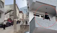Polise direndi, kendini balkona kilitledi!
