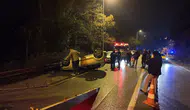 Beykoz'da araç takla attı: 2 kişi yaralandı!