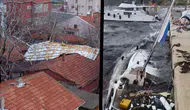 Edirne'de tekneler battı, çatılar uçtu!