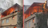 Bursa'da çatıda çıkan yangın üst kata sıçradı : Bina alev topuna döndü