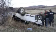 Kırıkkale’de takla atan otomobil hurdaya döndü : 2 kişi yaralandı