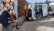 Muğla Seydikemer'de ambulans devrildi :  Paramedik yaralandı