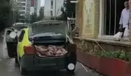 Samsun'da skandal görüntü : Taksi bagajında et taşıyan lokantaya ceza yağdı