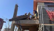 Ankara'da inşaat halindeki villa çöktü : 1'i ağır 2 inşaat işçisi yaralandı