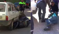 Mersin'de trafik kazası : Motosiklet sürücüsü yaralandı