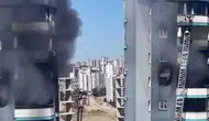 Adana’da 13. katta yangın : Baba ve bebeğini inşaat işçisi kurtardı