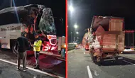 Kuzey Marmara Otoyolu'nda yolcu otobüsü ile tır çarpıştı : Yaralılar var