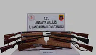 Antalya Kaş'ta 7 ruhsatsız av tüfeği ele geçirildi