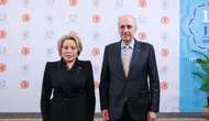 Başkan Kurtulmuş, Rusya Federasyon Konseyi Başkanı Matviyenko ile bir arada