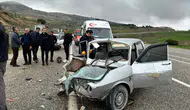 Adıyaman'da 2 otomobil çarpıştı : 1 sürücü yaralandı