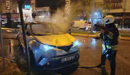 Samsun'da 27 yaşındaki genç, babasının otomobilini ateşe verdi