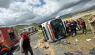 Diyarbakır'da yolcu otobüsü devrildi : Ölü ve yaralılar var