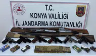 Konya'da çok sayıda silah ele geçirildi : 3 kişi tutuklandı