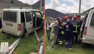 Amasya'da kamyonet bariyerlere çarptı : 5 yaralı
