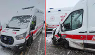 Gümüşhane'de otomobil ile ambulans çarpıştı : 3 yaralı