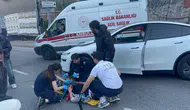 Şişli'de otomobil ile motosiklet çarpıştı : 1 kişi yaralandı