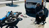 Muğla'da park halindeki araca çarpan motosiklet sürücüsü yaralandı