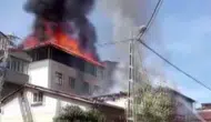 Sultanbeyli’de çatı tadilatı yangına neden oldu : Alevler yan binaya sıçradı