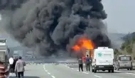 Kuzey Marmara Otoyolu’nda tır yangını!