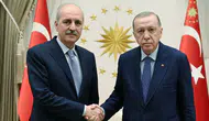 Cumhurbaşkanı Recep Tayyip Erdoğan,  TBMM Başkanı Kurtulmuş ile görüştü