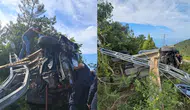 Kastamonu'da elektrik direğine çarpan araç devrildi, 2 kişi yaralandı