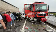 Sakarya'da ihbara giden itfaiye aracı zincirleme kazaya karıştı
