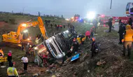Malatya'da otobüs devrildi : Çok sayıda ölü ve yaralı var