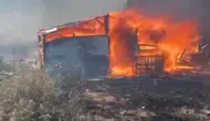 Ayvalık'ta ahırda korkutan yangın